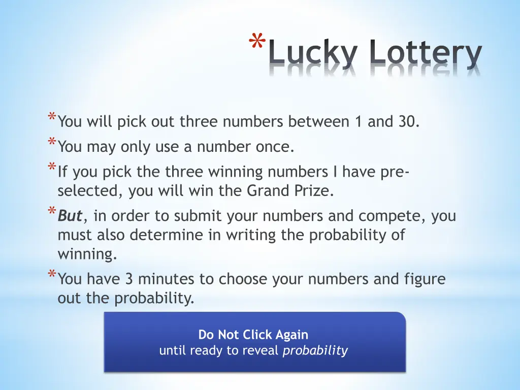 lucky lottery