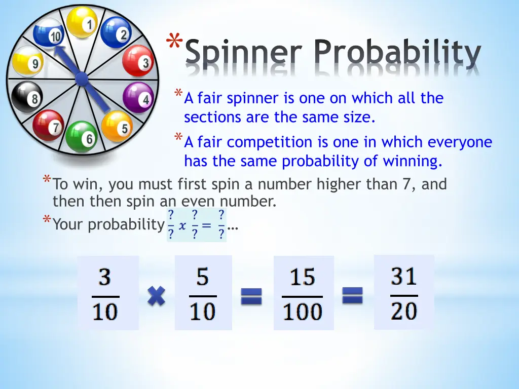 spinner probability