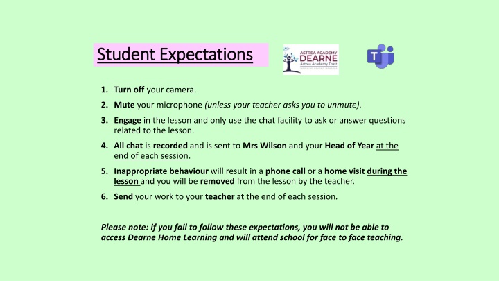 student expectations student expectations