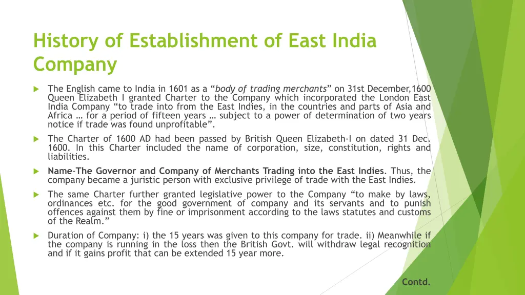 history of establishment of east india company