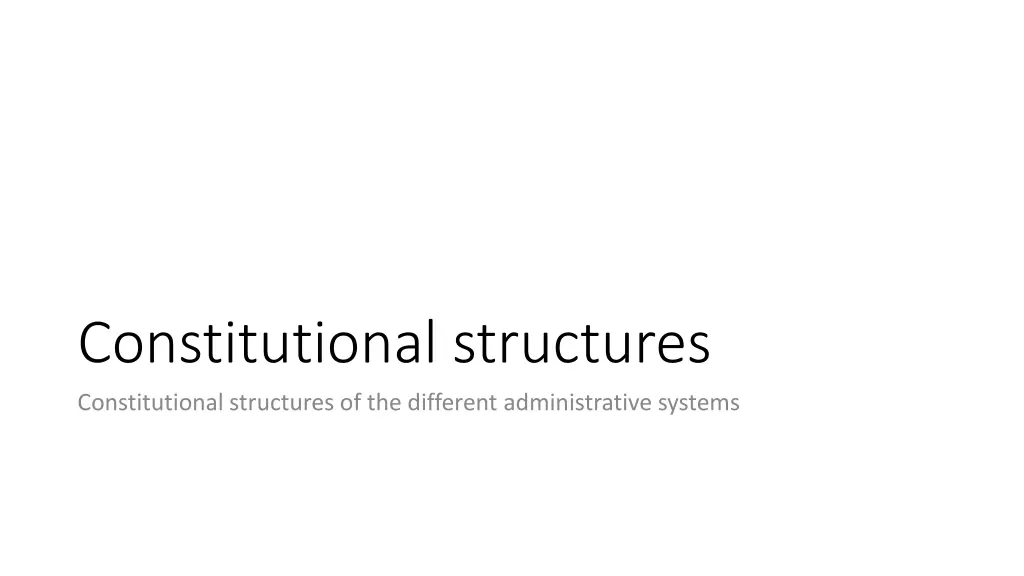 constitutional structures constitutional