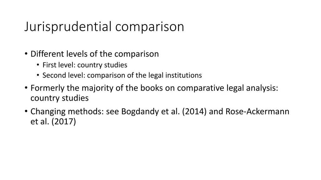 jurisprudential comparison