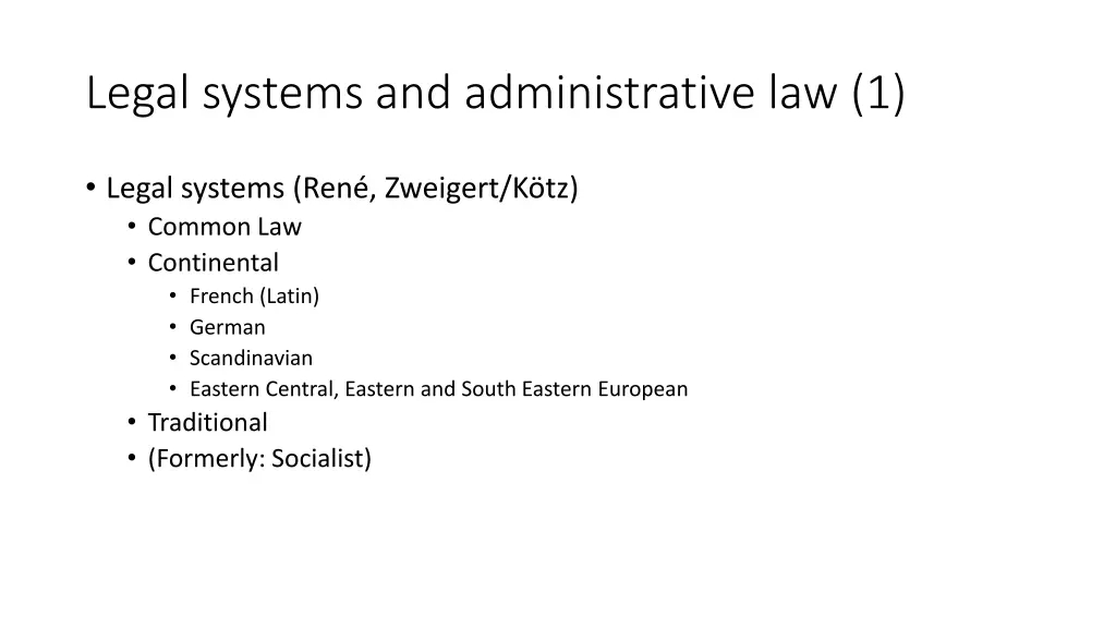 legal systems and administrative law 1