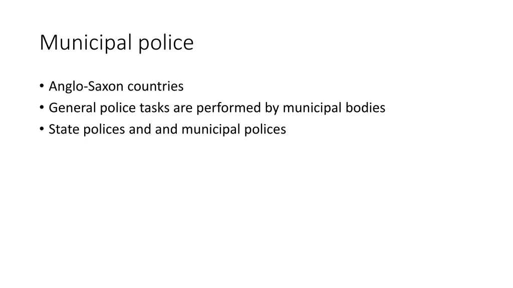 municipal police