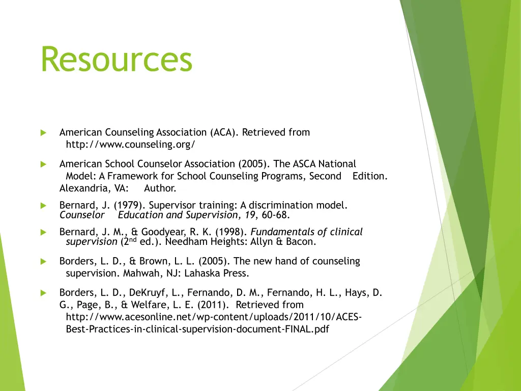 resources