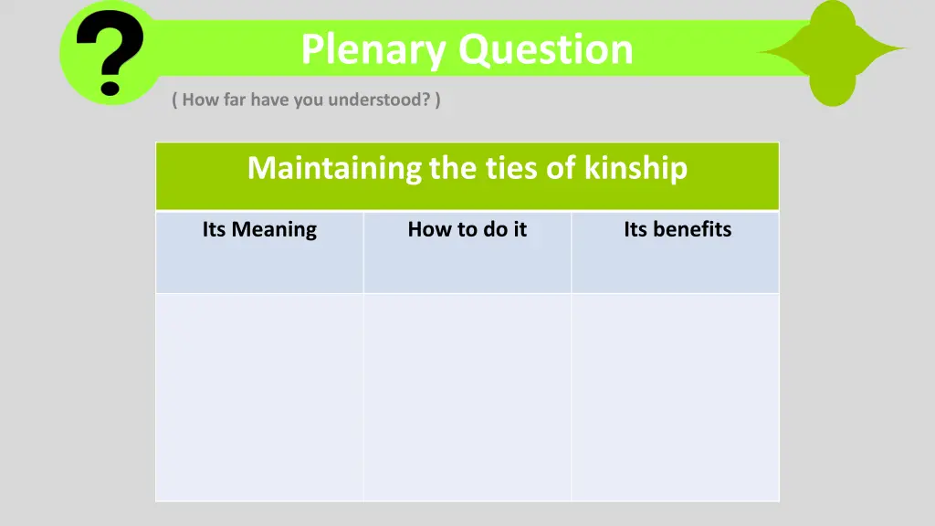 plenary question