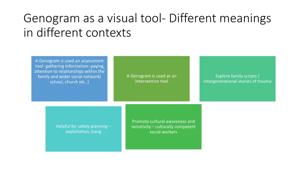 genogram as a visual tool different meanings