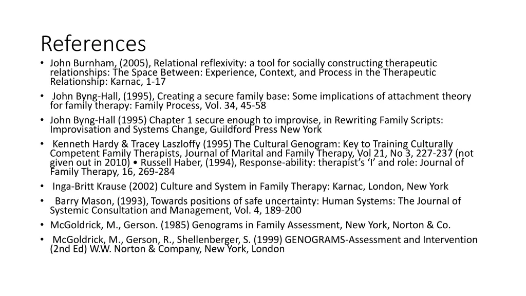 references john burnham 2005 relational