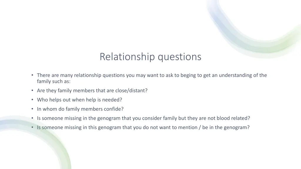 relationship questions