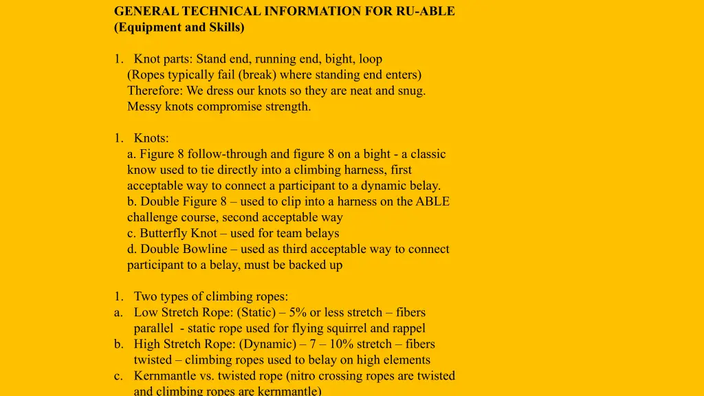 general technical information for ru able