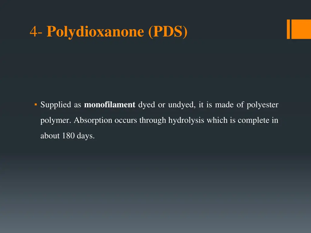 4 polydioxanone pds