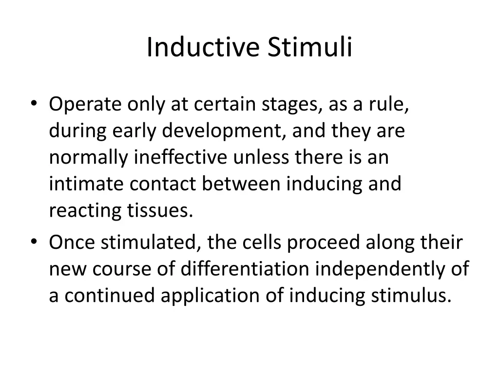 inductive stimuli