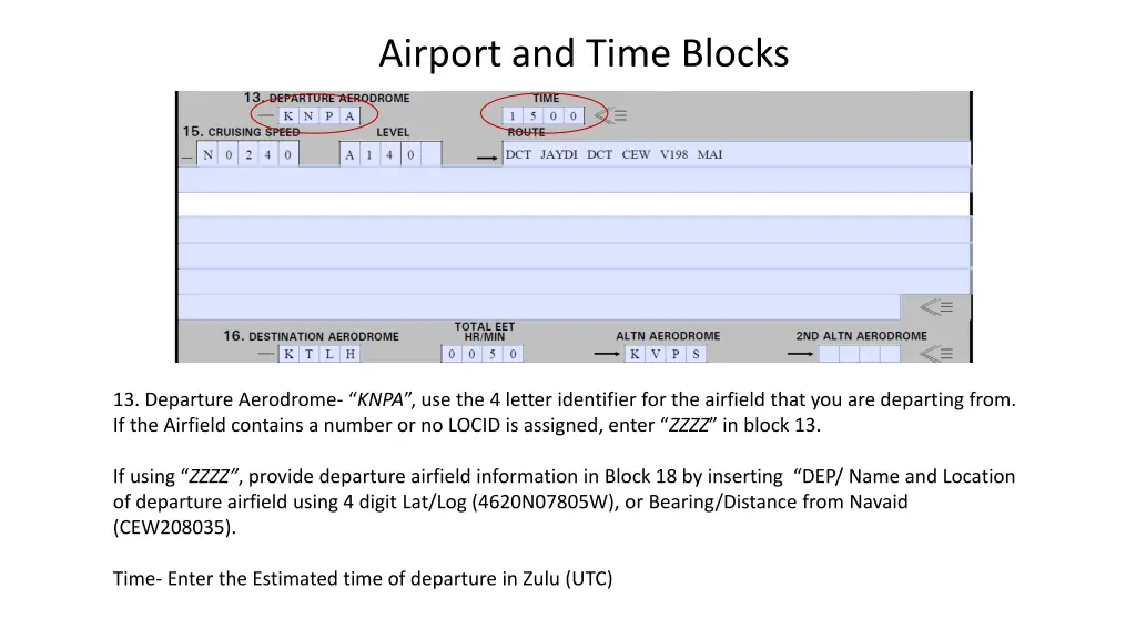 airport and time blocks