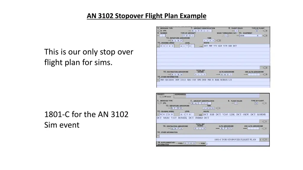 an 3102 stopover flight plan example