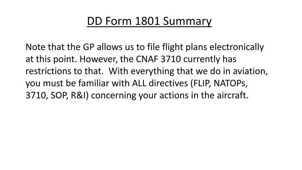 dd form 1801 summary