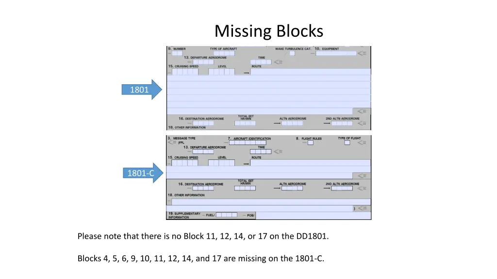 missing blocks