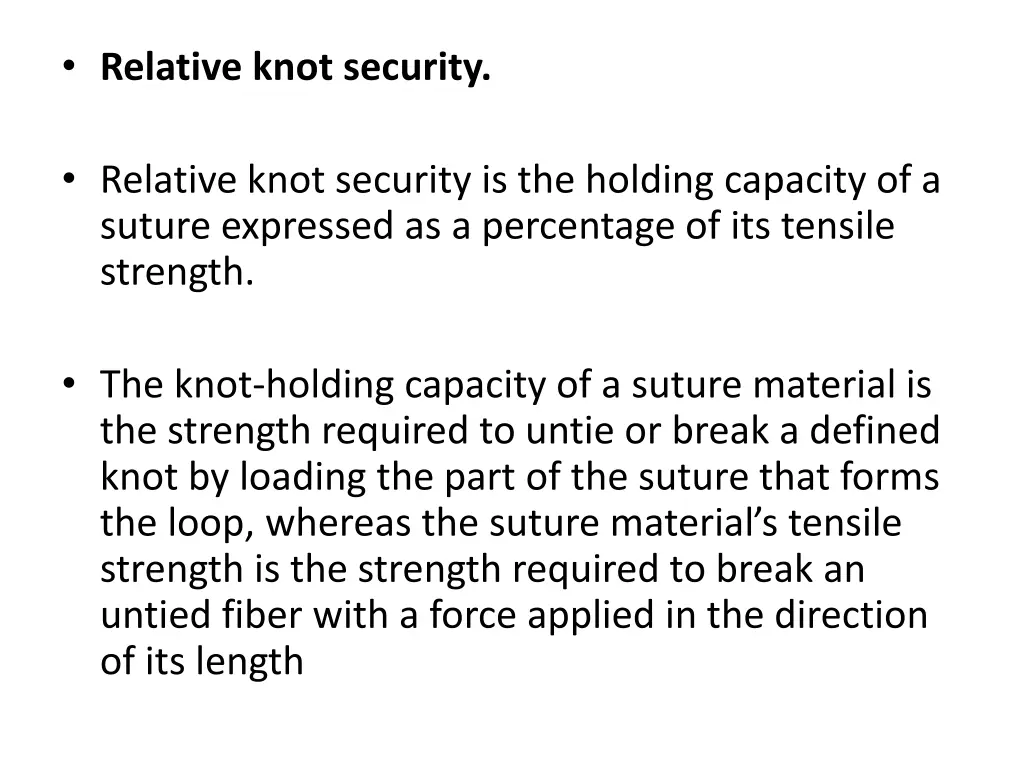 relative knot security