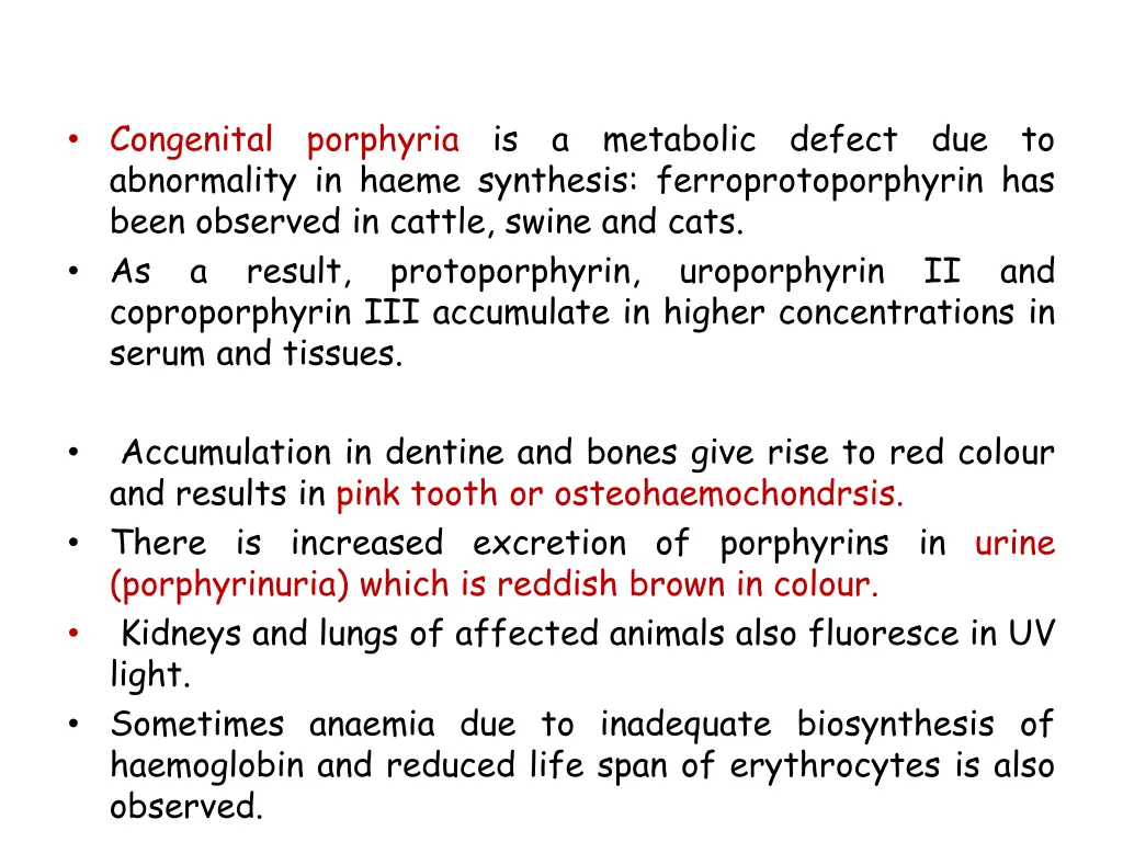 congenital porphyria is a metabolic defect