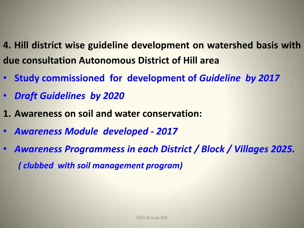 4 hill district wise guideline development