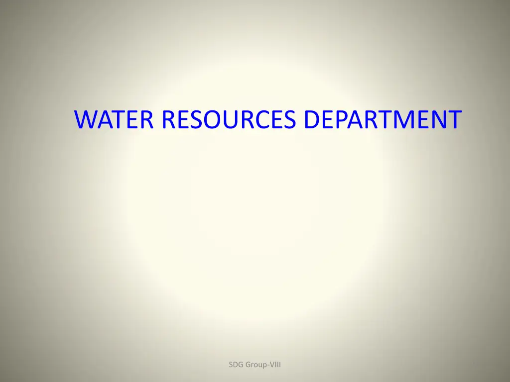 water resources department