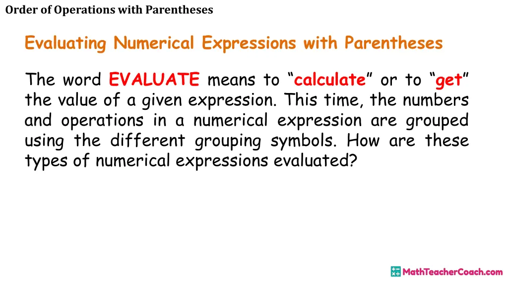 order of operations with parentheses 10