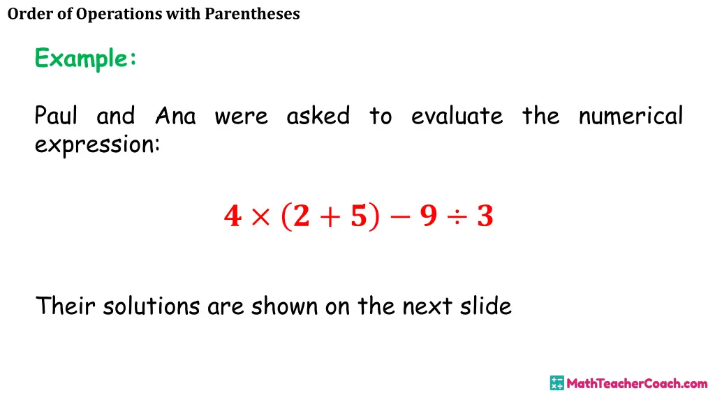 order of operations with parentheses 11