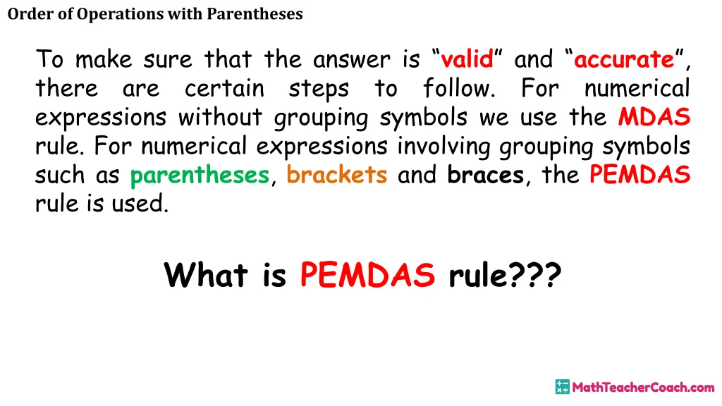 order of operations with parentheses 14