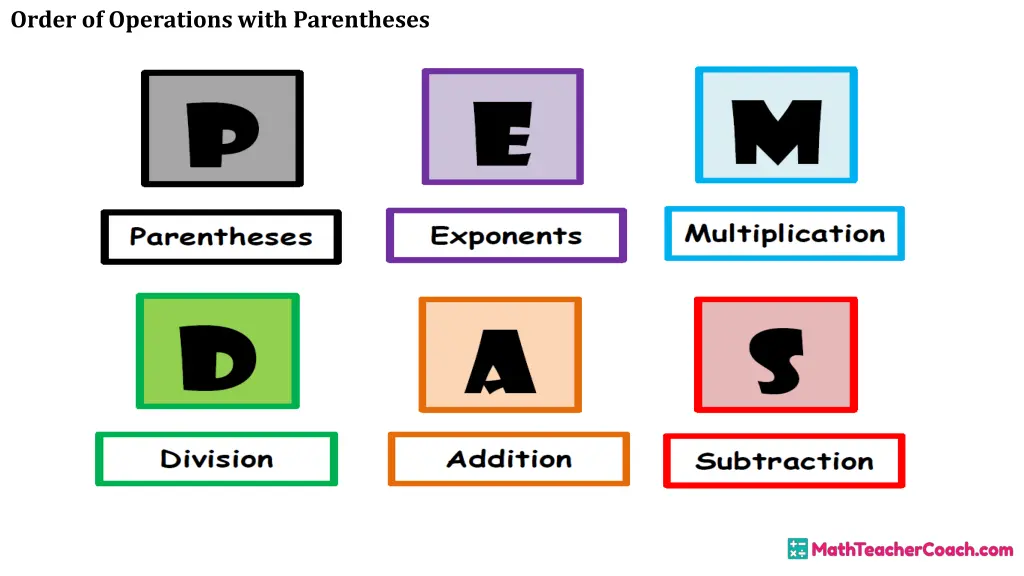 order of operations with parentheses 16