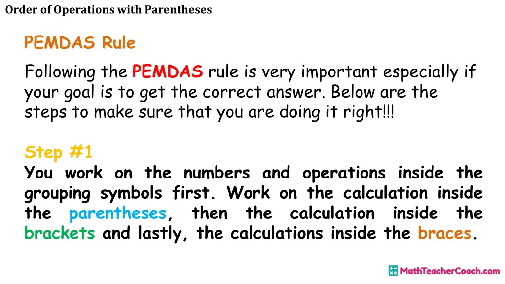 order of operations with parentheses 17