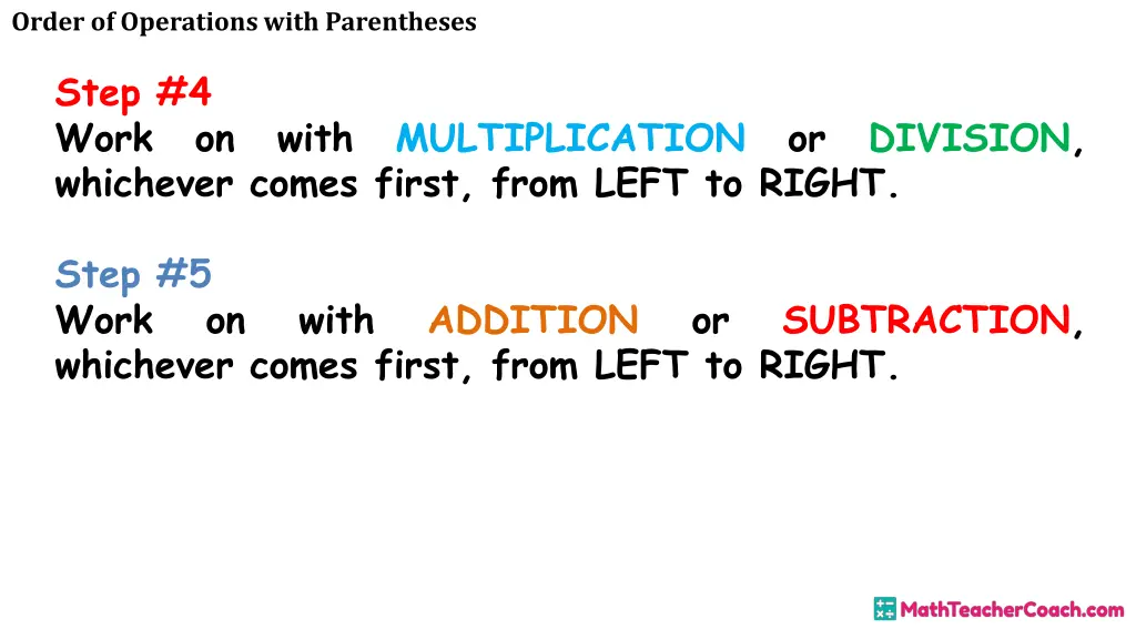 order of operations with parentheses 19