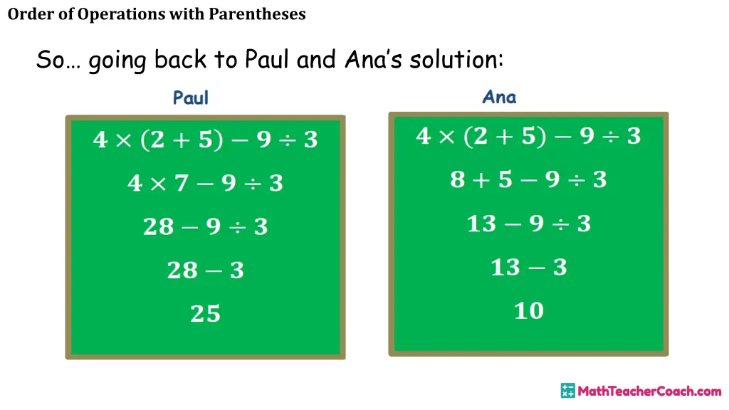 order of operations with parentheses 20