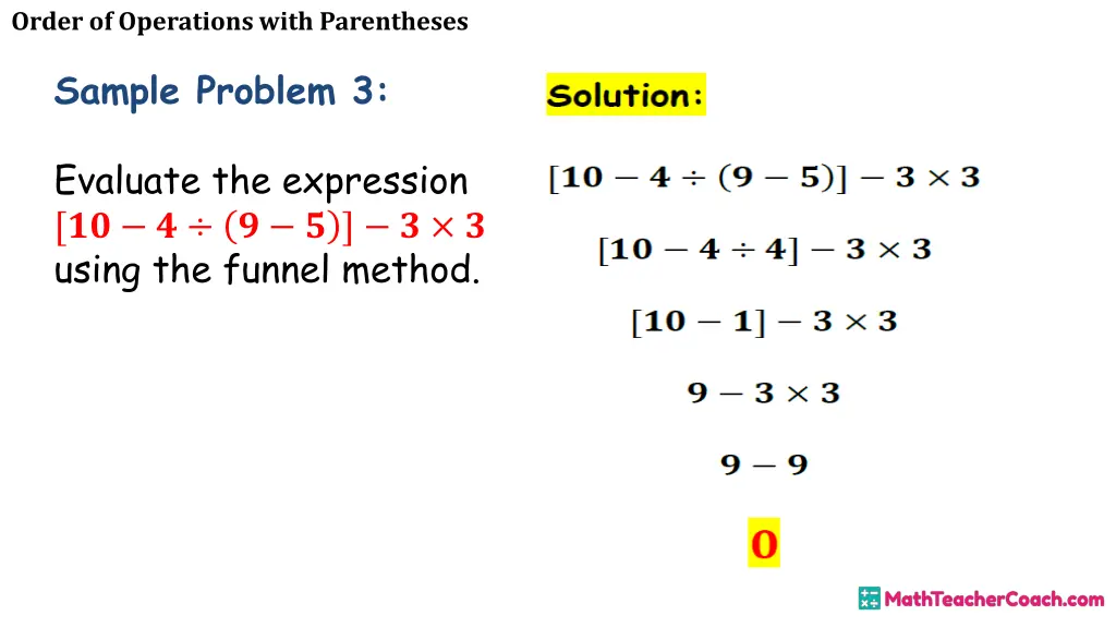 order of operations with parentheses 31