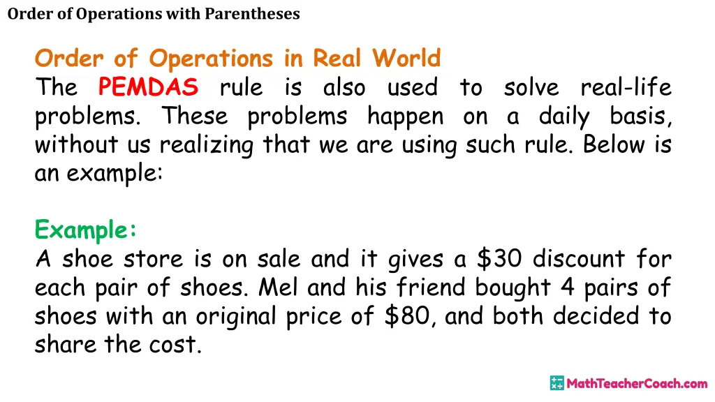 order of operations with parentheses 32