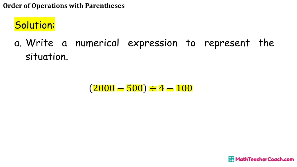 order of operations with parentheses 36