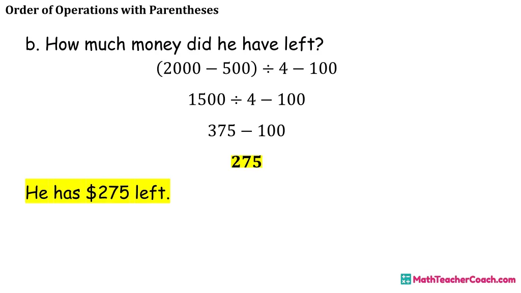 order of operations with parentheses 37