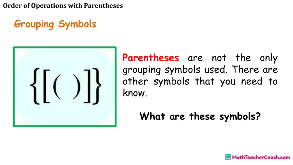 order of operations with parentheses 5