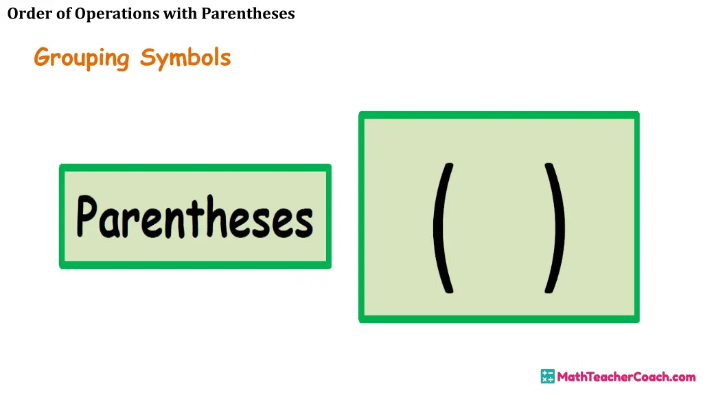 order of operations with parentheses 6