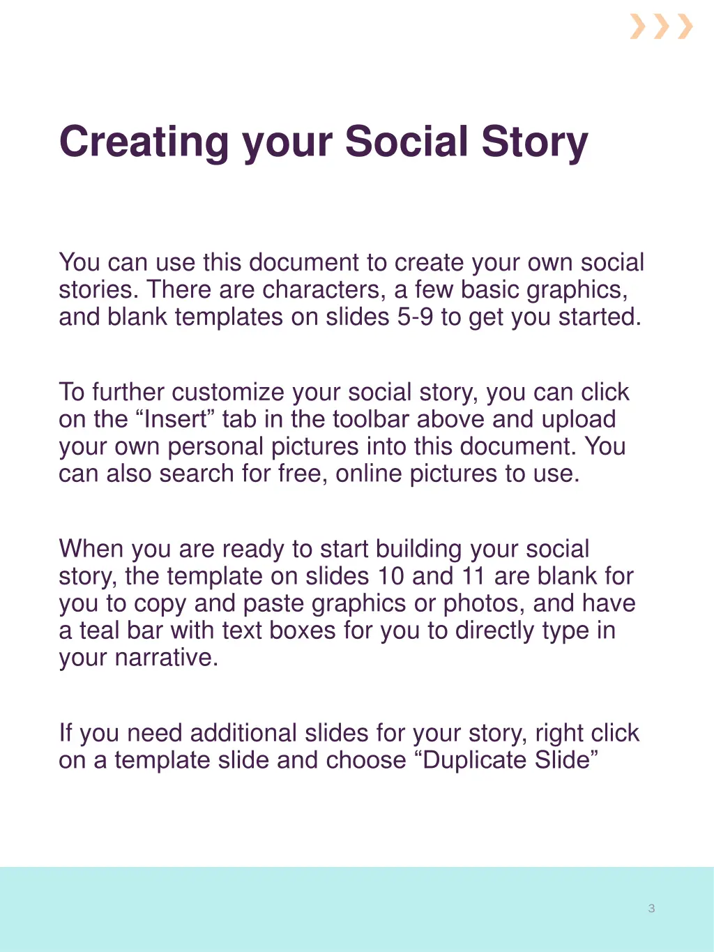 creating your social story