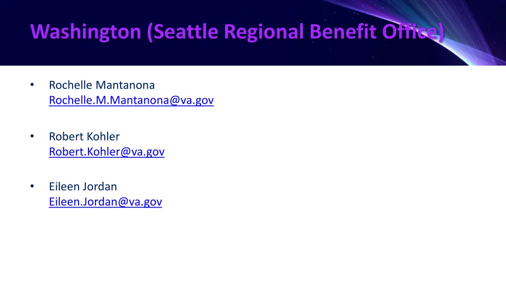 washington seattle regional benefit office