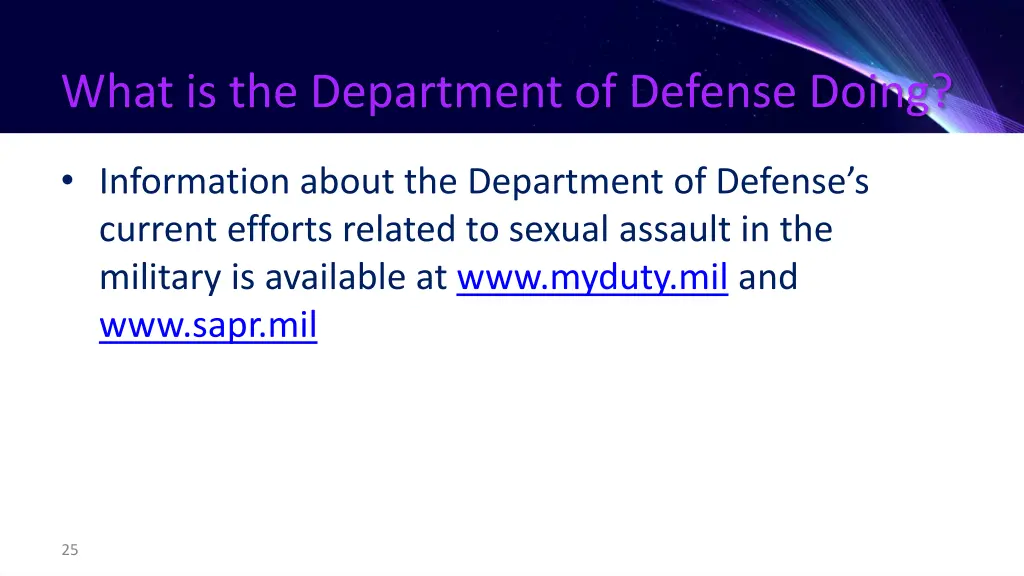 what is the department of defense doing