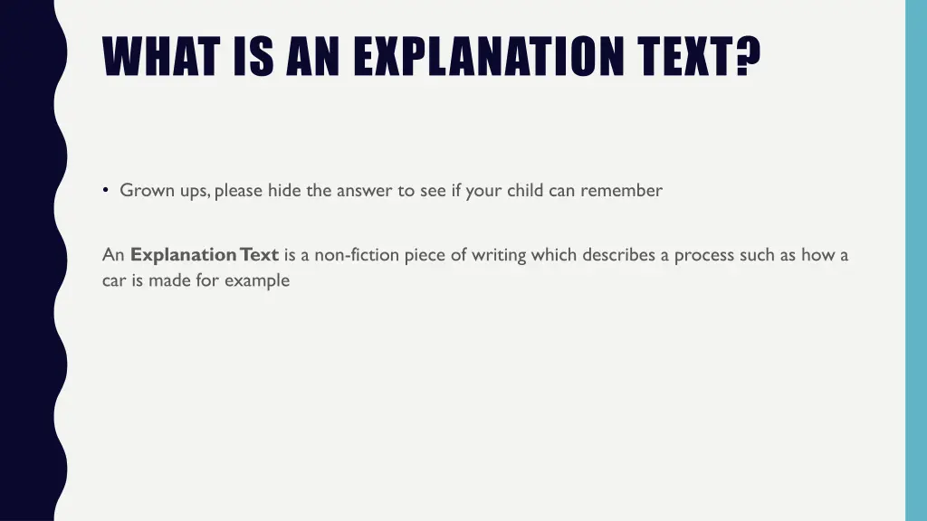 what is an explanation text