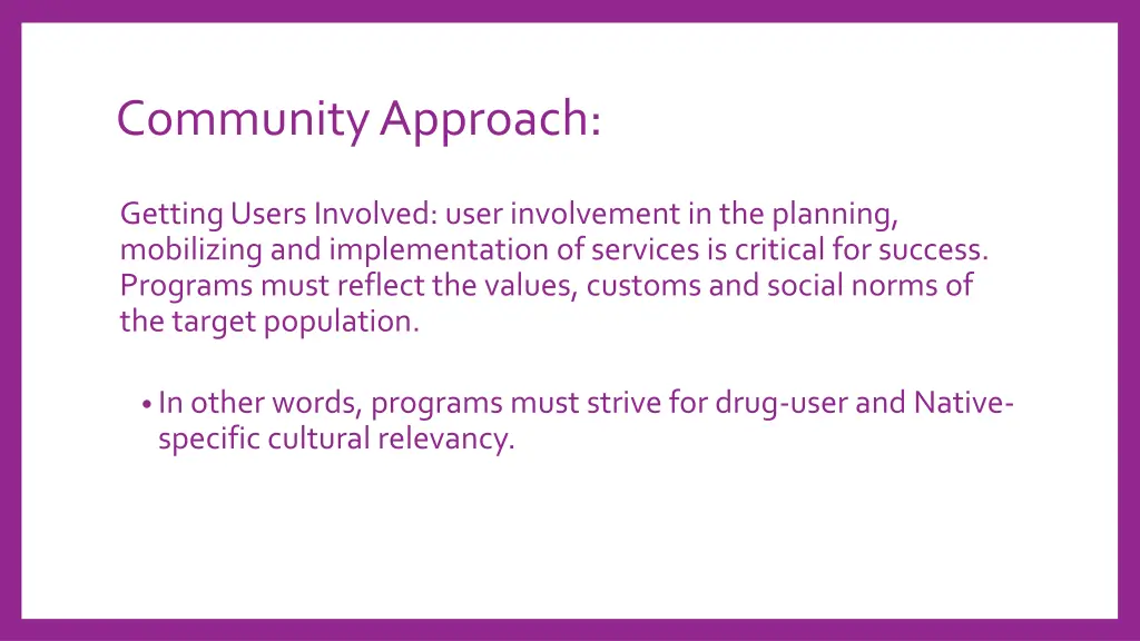 community approach 1