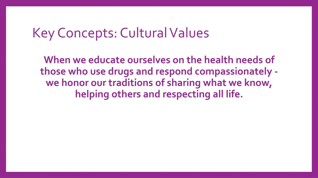 key concepts cultural values