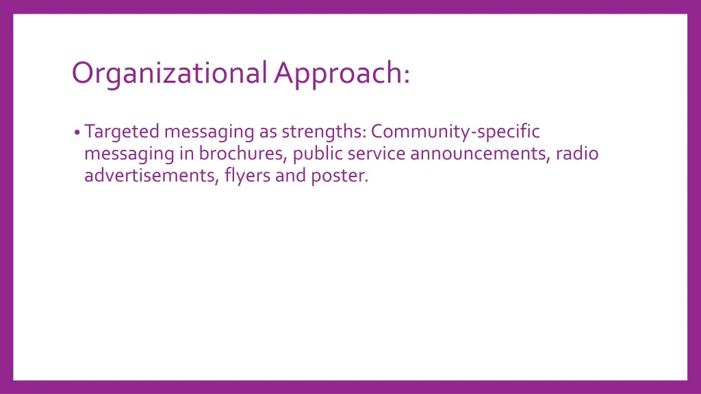 organizational approach 2