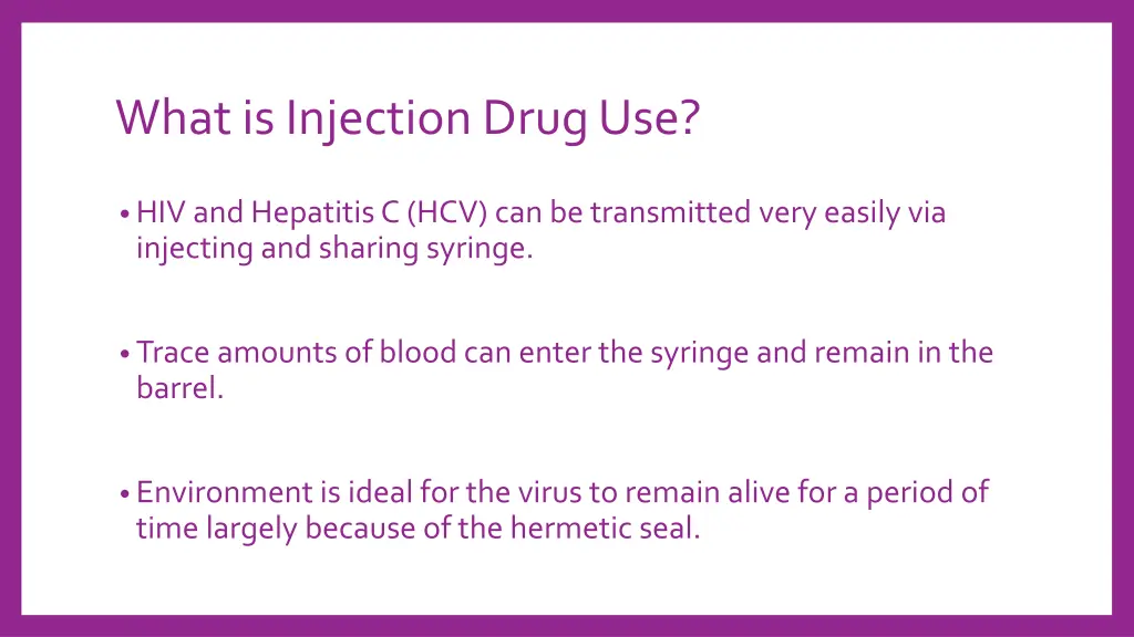 what is injection drug use