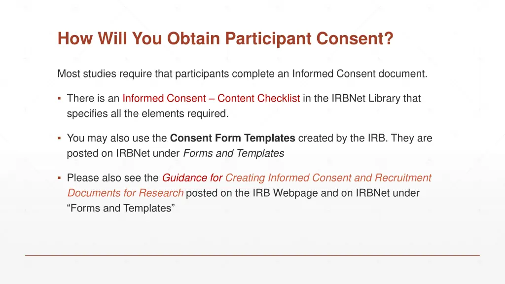 how will you obtain participant consent