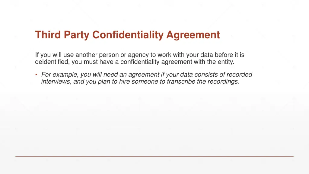 third party confidentiality agreement