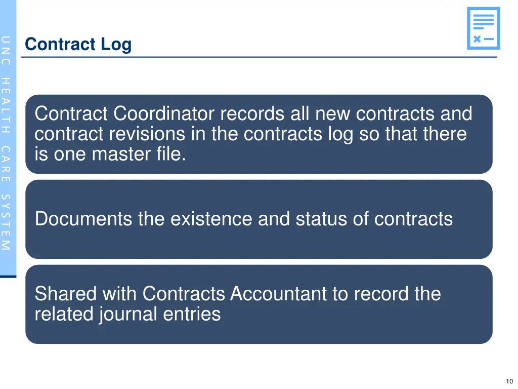 contract log