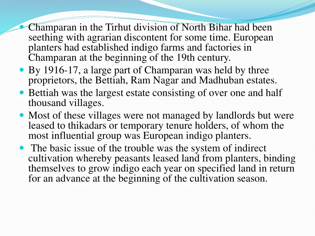 champaran in the tirhut division of north bihar