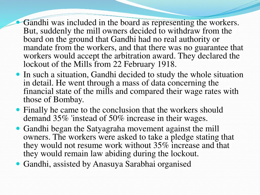 gandhi was included in the board as representing